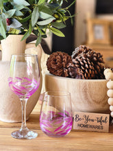 Load image into Gallery viewer, &quot;Stemless &amp; Stemmed&quot; Painted Glass Gift Set.
