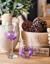 Load image into Gallery viewer, &quot;Stemless &amp; Stemmed&quot; Painted Glass Gift Set.

