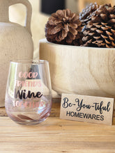 Load image into Gallery viewer, &quot;Good Friends Wine Together&quot; Painted Glass.
