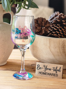 "Birthday Wishes" Stemmed Wine Glass