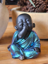 Load image into Gallery viewer, Set of 3 Monk Buddha&#39;s - See no Evil , Hear no Evil &amp; Speak no Evil
