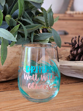 Load image into Gallery viewer, &quot;Drinks Well With Others&quot; Painted Glass
