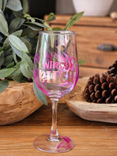 Load image into Gallery viewer, &quot;Winey Bitch&quot; Painted Glass
