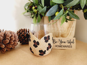 Animal Print stemless Glass